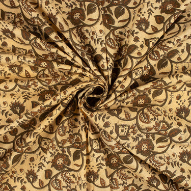 Cotton Floral Dabu Hand Block Print Fabric For Clothing