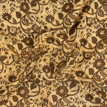 Cotton Floral Dabu Hand Block Print Fabric For Clothing