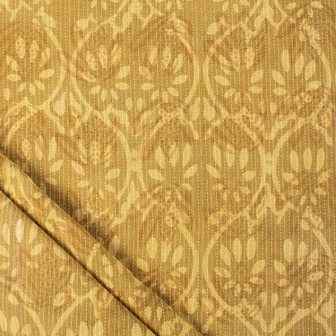 Cotton Floral Hand Block Printed Dabu Kantha Fabric