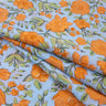 Cotton Floral Organic Hand Block Printed Fabric