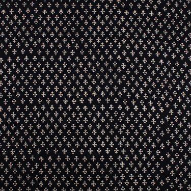 Cotton Hand Block Black and White Print Fabric 