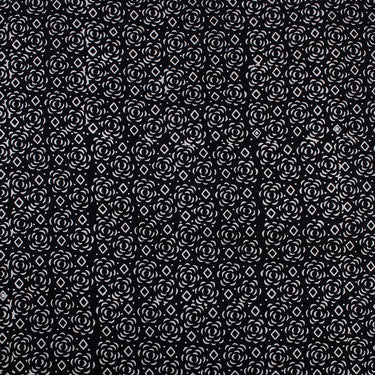 Cotton Hand Block Block & White Fabric For Dress Material