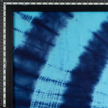 Cotton Handmade Shibori Tie Dye Blue Running Fabric