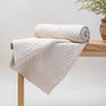 Cotton Knit Throw Blanket
