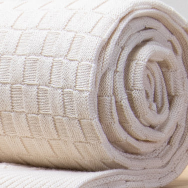 Cotton Knit Throw Blanket