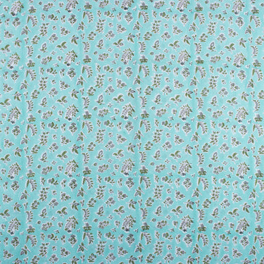 Cotton Leaf Pattern Hand Block Printed Fabric For Kurti