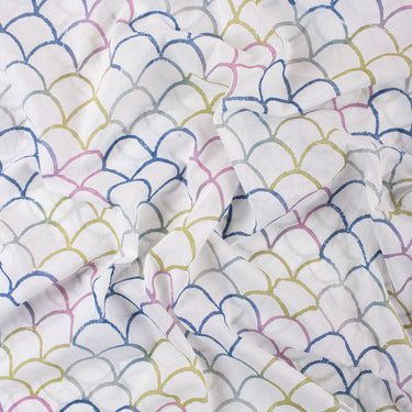 Cotton Multicolor Running Hand Block Print Fabric