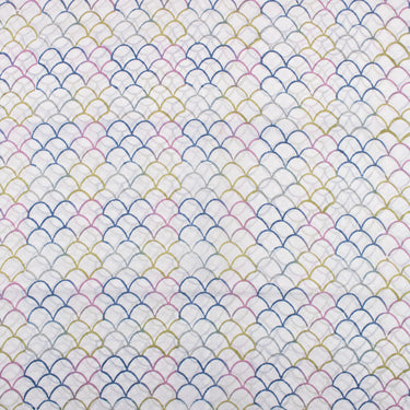 Cotton Multicolor Running Hand Block Print Fabric