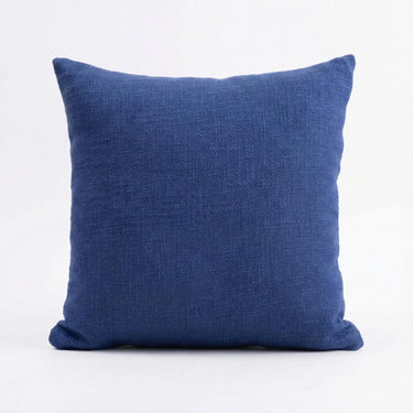 Cotton Plain Blue Cushion Cover for Chair Online