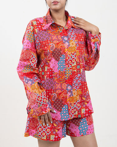 Cotton Printed Cord Set For Women