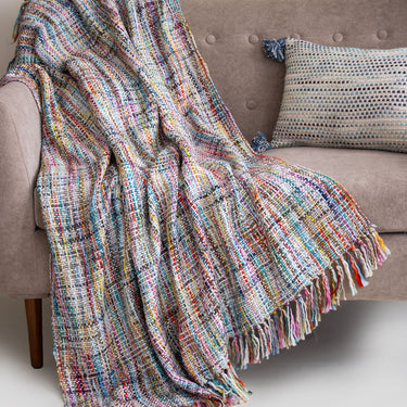 Cotton Woven Throw Blanket for Sofas