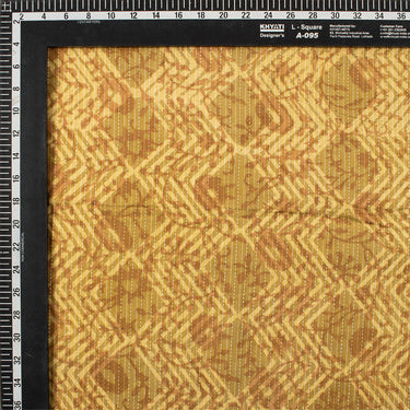 Cotton Yellow Kantha Indian Dabu Hand Block Printed Fabric