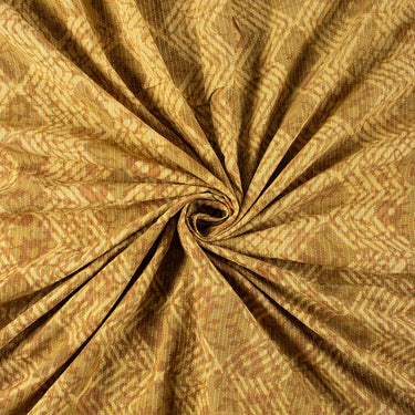 Cotton Yellow Kantha Indian Dabu Hand Block Printed Fabric