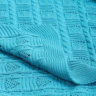 Cozy Cotton Knit Throw Blanket