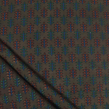 Dabu Cotton Leaf Design Reversible Dress Fabric Online