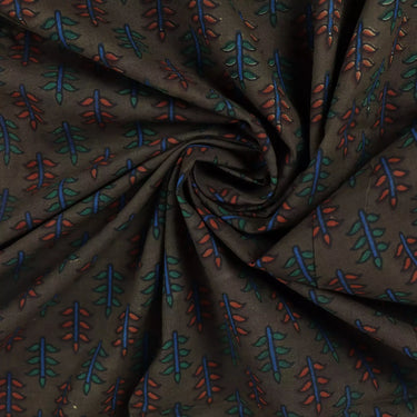 Dabu Cotton Leaf Design Reversible Dress Fabric Online
