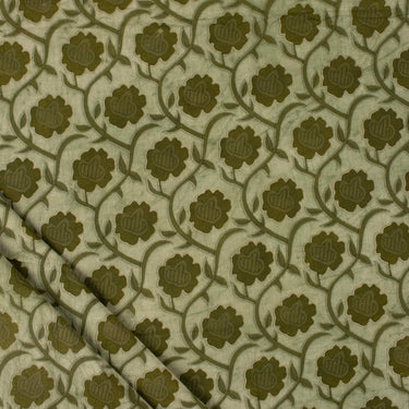 Dabu Floral Block Print Cotton Best Fabric for Summer