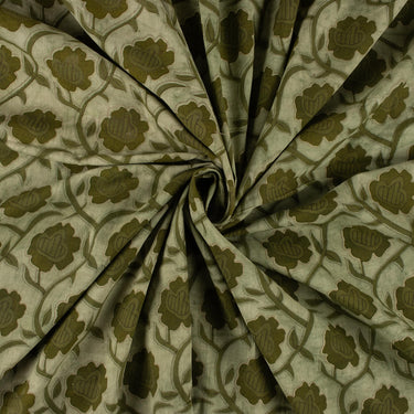 Dabu Floral Block Print Cotton Best Fabric for Summer