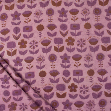 Dabu Floral Block Printed Cotton Best Fabric for Bed Sheets