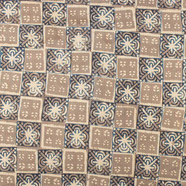 Dabu Floral Cotton Hand Block Printed Kantha Fabric