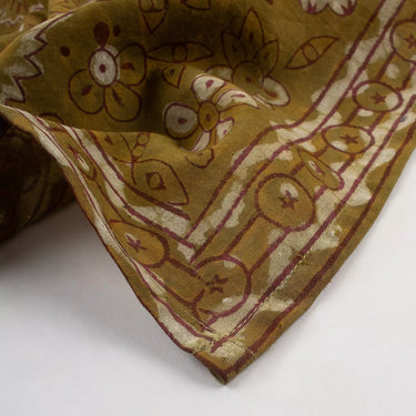 Dabu Hand Block Printed Floral Bandana for Men & Women