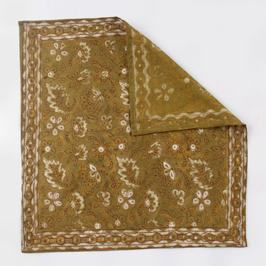 Dabu Hand Block Printed Floral Bandana for Men & Women