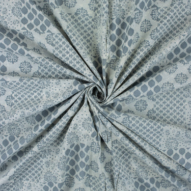 Dabu Kashish Blue Patchwork Hand Block Printed Cotton Fabric