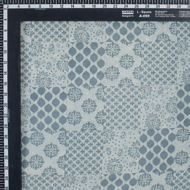 Dabu Kashish Blue Patchwork Hand Block Printed Cotton Fabric