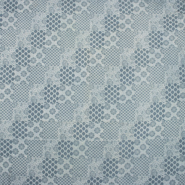 Dabu Kashish Blue Patchwork Hand Block Printed Cotton Fabric