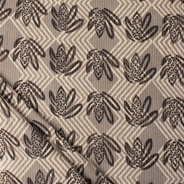 Dabu Printed Cotton Floral Indian Kantha Fabric