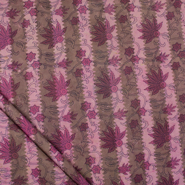 Dabu Stripes Block Printed Cotton Fabric for Cushion Cover