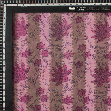 Dabu Stripes Block Printed Cotton Fabric for Cushion Cover