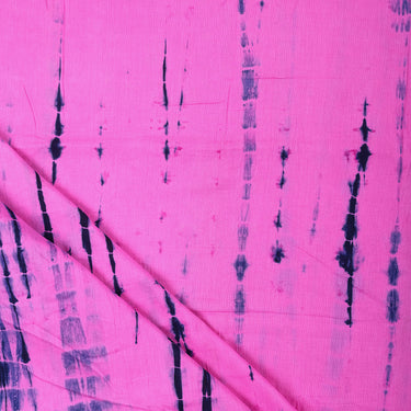 Dark Pink Shibori Tie Dye Handmade Cotton Fabric