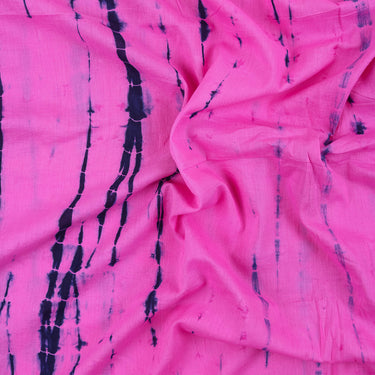 Dark Pink Shibori Tie Dye Handmade Cotton Fabric
