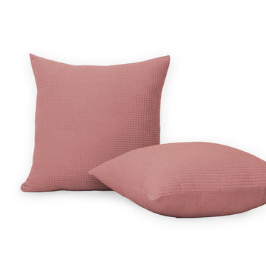 Dark Pink Waffle Cushion Covers