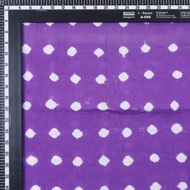Dark Purple Cotton Bandhani Fabric For Kurti