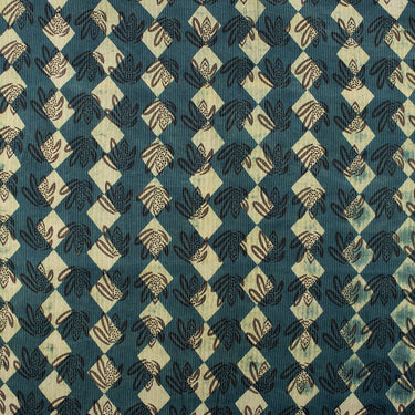 Decorative Hand Block Printed Dabu Kantha Fabric