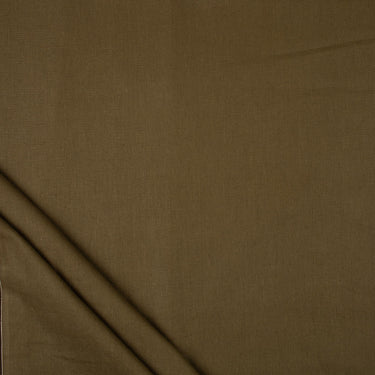 Deep Olive Brown Cotton Flex Fabric for Men's Clothing