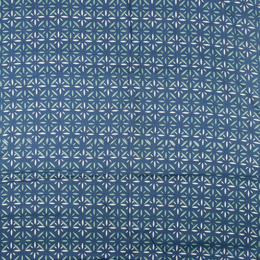 Discharge Organic Cotton Hand Block Printed Fabric