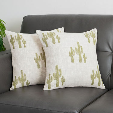 Dmaasa Cactus Block Print Cushion Covers for Sofa Decor
