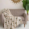 Dmaasa Palm Print Cotton Throw Blanket