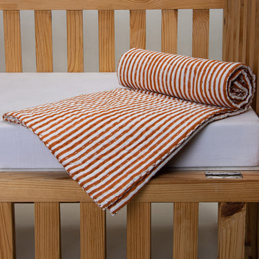 Eco-Friendly Striped Print Cotton Handmade Baby Quilts