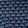 Elephant Hand Block Print Indigo Cotton Fabric