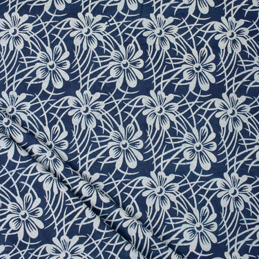Best Fabric for Mens Kurta Hand Block Printed Indigo Fabric
