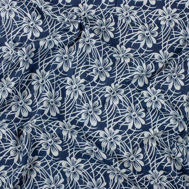 Fabric for Mens Kurta Hand Block Printed Indigo Fabric