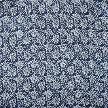 Fabric for Mens Kurta Hand Block Printed Indigo Fabric