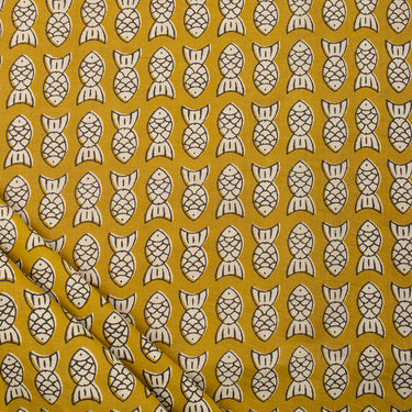 Fish Bagru Hand Block Printed Fabric