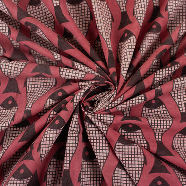 Fish Printed Organic Cotton Dabu Printed Fabric for Kurti