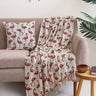 Flamingo Bird Print Cotton Cushion & Throw Gift Sets for Women