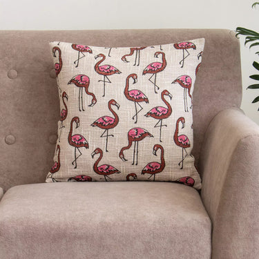 Flamingo Bird Print Cotton Cushion & Throw Gift Sets for Women